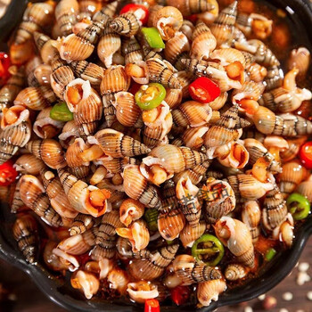 麻辣海瓜子即食罐头405克小海鲜熟食爆炒螺丝钉海锥子辣炒海瓜子 海