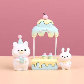 梦创仙作可爱萌物美食街迷你盲盒公仔手办小摆件潮玩树脂工艺品 顽皮