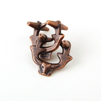 玩具鲁班锁金属智力锁解环解扣烧脑孔明锁全套 天蓝色 牛头扣(中难)