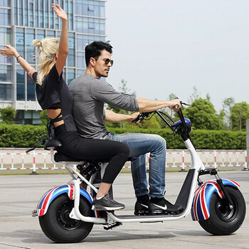 电瓶车成人双人电瓶车成人电动车宽胎锂电池摩托车双人滑板车踏板车