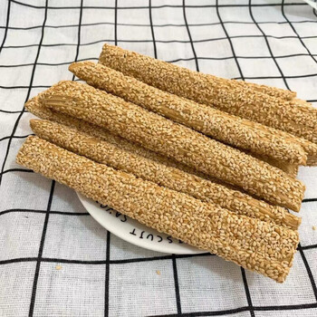 传统芝麻杆麻糖山东特产棍糖瓜关东糖麦芽糖儿时年货 芝麻酥糖350克*1