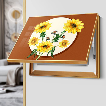 mhmh电表箱装饰画免打孔北欧晶瓷画向日葵配电箱遮挡壁画现代简约弱电