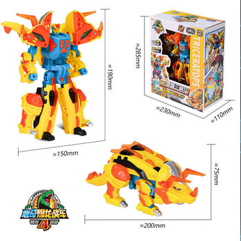 暴恐霸王龙战车变形合体机器人玩具金刚经典款变形雷霆三角龙2种形态