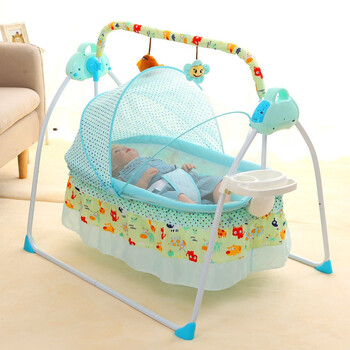 12)关注婴儿电动摇床可定时摇摆有蓝牙声控版哭了自动摇摆京 东 价