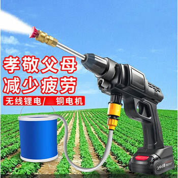 槿骁电动喷雾器农用新型无线锂充电池消毒便携式高压喷水枪打药机48vf