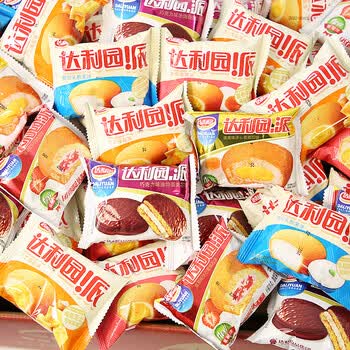 派早餐整箱面包夹心奶油蛋糕宵夜充饥零食小吃休闲食 草莓派500g(1斤)