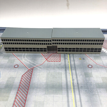 機場地勤車航站樓廊橋指揮塔路燈地勤紙仿真客機模型配件001航站樓