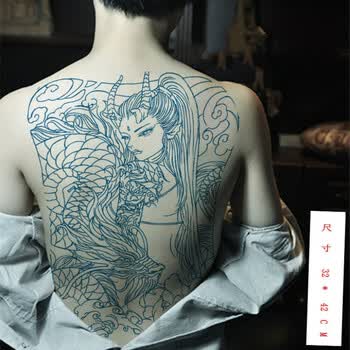 柒十念龙女线条刺青色男女纹身贴仿真龙姬青龙美女满背大花胸艺一张 图片价格品牌报价 京东 柒十念龙女线条刺青色男女纹身贴仿真龙姬青龙美女满背大花胸艺一张 图片价格品牌报价 京东