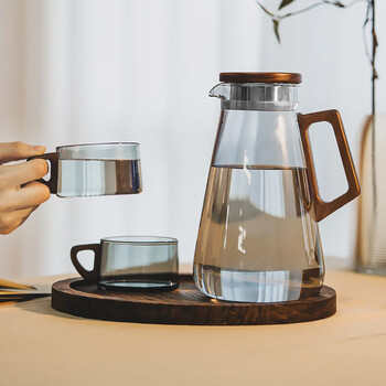 希诺heenoor玻璃冷水壶大容量凉水壶茶壶水杯子1800ml加厚玻璃款加厚