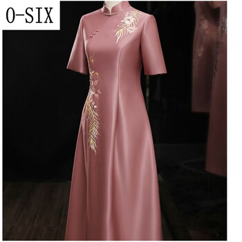 savc喜妈妈高端婚礼服官方妈妈装高档大品牌西式婚宴礼服女儿结婚年轻