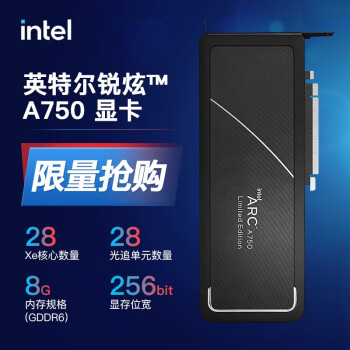 Ӣض A 750 770 ԿIntel  Arc Կ8G 羺Ϸרҵ IntelԿ A750-8G