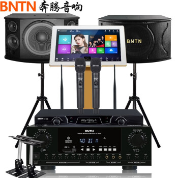 奔腾（BNTN）家庭影院点歌机ktv音响组合功放套装家用卡拉OK双系统一体机无线话筒8200配BTK12（金色点歌机）