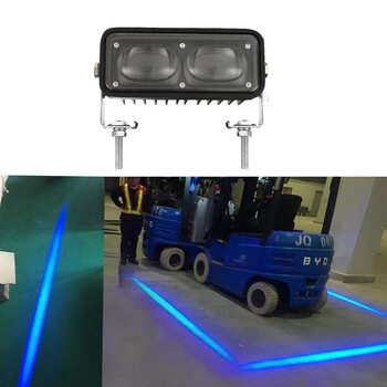 叉车蓝光警示灯红光一字条形安全区域灯指示信号边界灯倒车投影灯升级