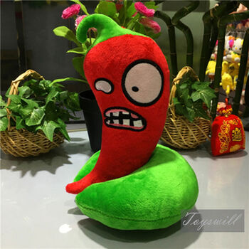 植物大战僵尸公仔毛绒玩具豌豆射手太阳花玩偶娃娃儿童节礼物搞怪辣椒
