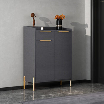 轻奢鞋柜换鞋凳家用门口鞋柜灰色大容量玄关柜简约现代门厅柜入户鞋柜