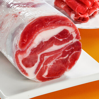 溥畔内蒙古羊肉卷羊肉片5斤整条可代切片肥羊卷冷冻调制商用火锅食材