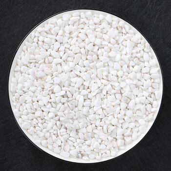 雨花石鱼缸造景石鹅卵石白石子花盆盆栽鱼缸庭院铺路多肉铺 雪花白0