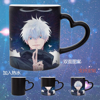 变色杯咒术回战周边杯子五条悟马克杯狗卷棘虎杖悠仁陶瓷水杯定制a 白杯不变色圆把 图片价格品牌报价 京东