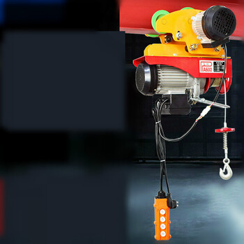 优选】微型电动葫芦家用提升机220v连体带跑车装修小型卷扬机行车吊机
