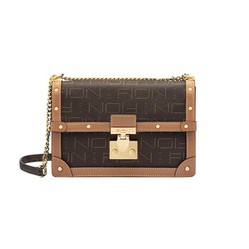 菲安妮fion小方包老花八音盒女包单肩斜挎包faafiub001002啡驼大号啡