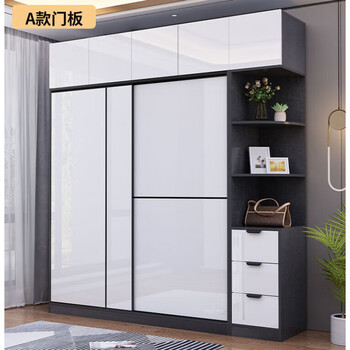 巴布淘2023新款实木衣柜推拉门家用卧室小户型简易组装经济型出租 5款