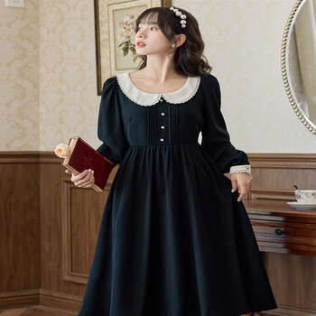 霓尹niyin轻奢品质连衣裙秋季女装新款少女裙子甜美可爱法式长裙独特