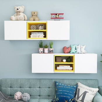 卧室吊柜储物柜墙上书柜壁挂餐厅墙壁柜子挂墙式客厅收纳柜阳台柜储物