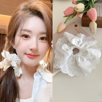 白色蕾丝发圈【图片 价格 品牌 报价】-京东