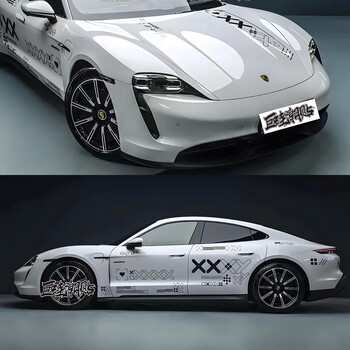 飞翱保时捷taycan印花集汽车贴纸帕拉梅拉911carrera992改装车贴拉花