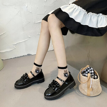 烈海森系茶会洛丽塔鞋子女生日系猪腰子鞋jk仙女风ita萝莉新款小皮鞋
