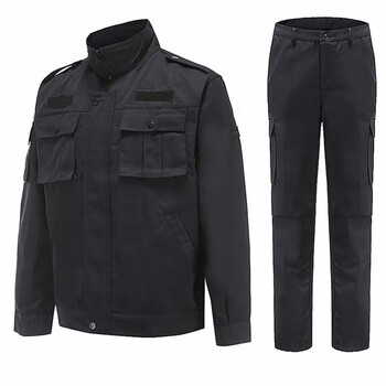 dutrieux品牌 99网格执勤服警黑战训服保安服男耐磨物业工作服 藏青黑