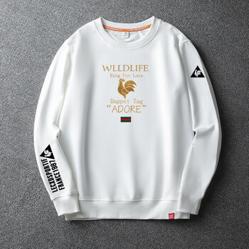 le coq sportif法国公鸡男长袖加绒卫衣2022春秋新款薄宽松外套休闲大