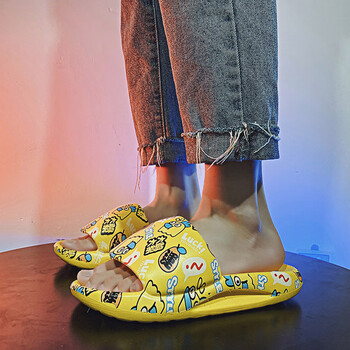 爱步娇椰子拖鞋男夏季户外穿潮流踩屎感面包一字拖防滑凉鞋越南沙滩凉