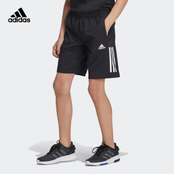 adidas阿迪达斯官方男大童装速干运动短裤FK9499 黑色/白128CM【图片 
