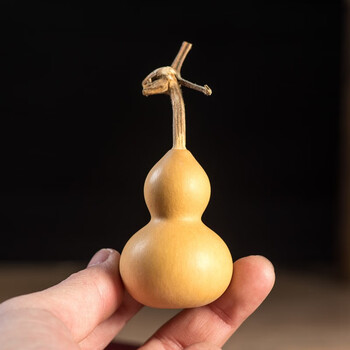包浆老葫芦文玩胡葫芦草里金小葫芦手把挂件带龙头原生野葫芦手捻把玩