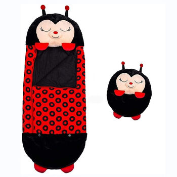 迪士尼(disney)儿童睡袋卡通happy儿童抱枕头睡袋折叠防踢被秋冬便携
