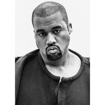 狼天影 侃爷海报墙贴画写真欧美坎耶kanye防水嘻哈说唱歌手酒吧贴画