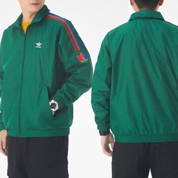 阿迪达斯三叶草男装运动服跑步训练健身透气舒适防风快干休闲立领外套梭织夹克GE0847 GE0847 /偏大一码，建议买小一码S/175/92A【图片价格品牌