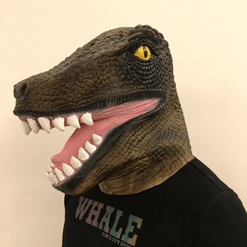 恐龙头套动物恐龙面具卡通河马鳄鱼哥斯拉头套万圣诞节儿童礼物表演
