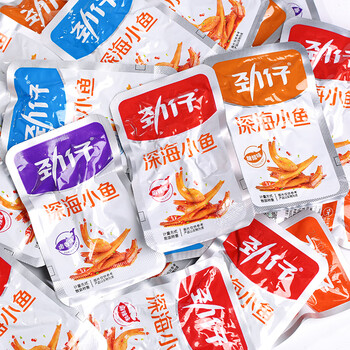 劲仔深海小鱼仔干儿童即食海味香辣毛毛鱼棒湖南特产解馋休闲零食小吃
