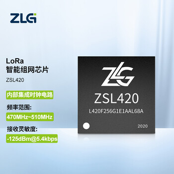ZLG致远电子 集成32位Cortex-M0+内核LoRa智能组网芯片 ZSL420