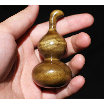 欧凯伦金丝楠木雕小葫芦手把件手捻把玩紫皮精品实木檀木汽车挂件工艺