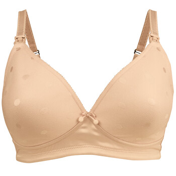 cake maternity孕妇内衣哺乳文胸喂奶防下垂聚拢有型怀孕期胸罩薄 米