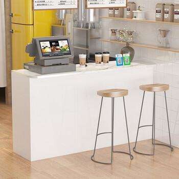 米贝吉超市便利店小型收银台商用吧台奶茶店服装店服务接待台前台白色