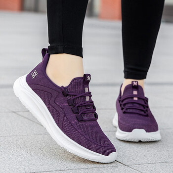 足力健张凯丽官方旗舰店老人鞋女春季舒适妈妈鞋网面透气单鞋中老5906