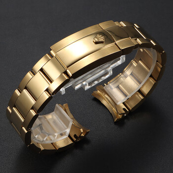 劳力士表带钢带男迪通拿潜航者绿水鬼黑水鬼王原装手表链配件20mm单