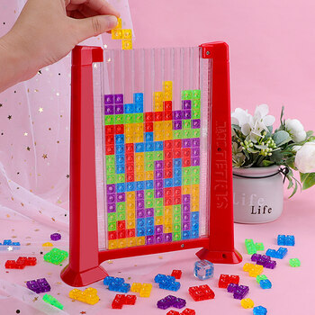 俄罗斯方块摇摆叠叠乐积木层层叠高玩具儿童平衡早教桌面游戏生日礼物