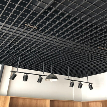 找钢巴巴 格栅集成吊顶材料简易格子方格铝铁塑料隔山顶铁4白10*10每