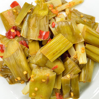 晨臻广西横县特产姐芋苗酸荷梗瓶装酱菜酸爽泡菜腌菜即食芋梗芋蒙酸