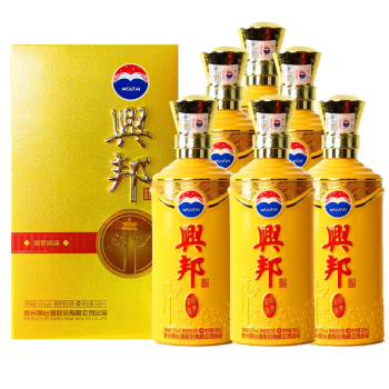 茅台 贵州茅台酒股份出品 茅台兴邦酒 酱香型白酒 53度 500mL 6瓶 整箱装